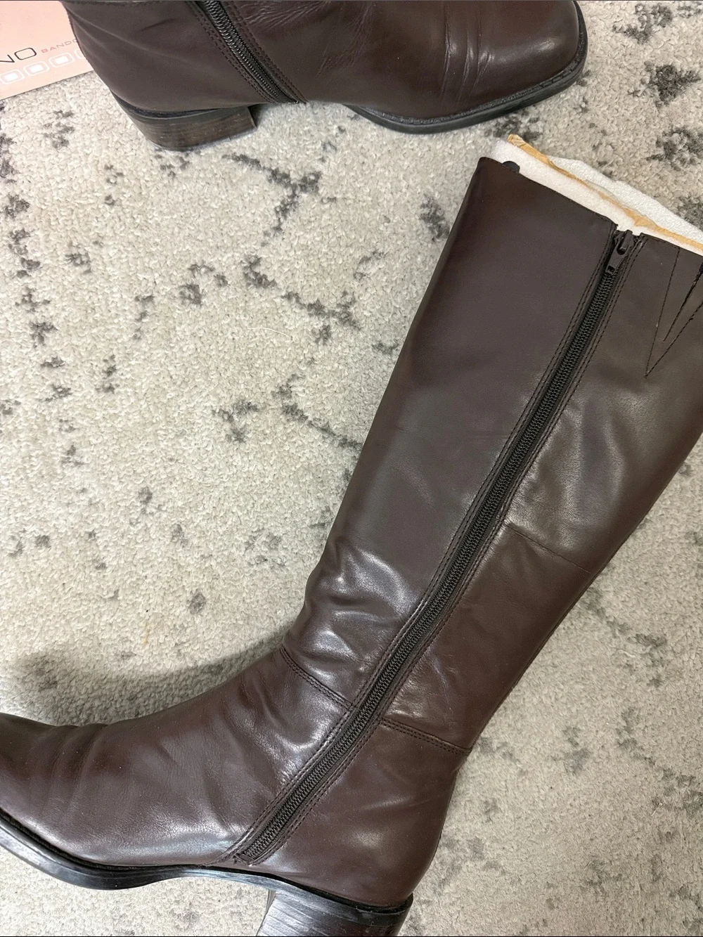 Bandolino Women's Dark Brown Leather Knee-High Boots